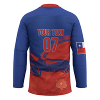 Chile Rugby Custom Los Condores Hockey Jersey Copihue Motifs