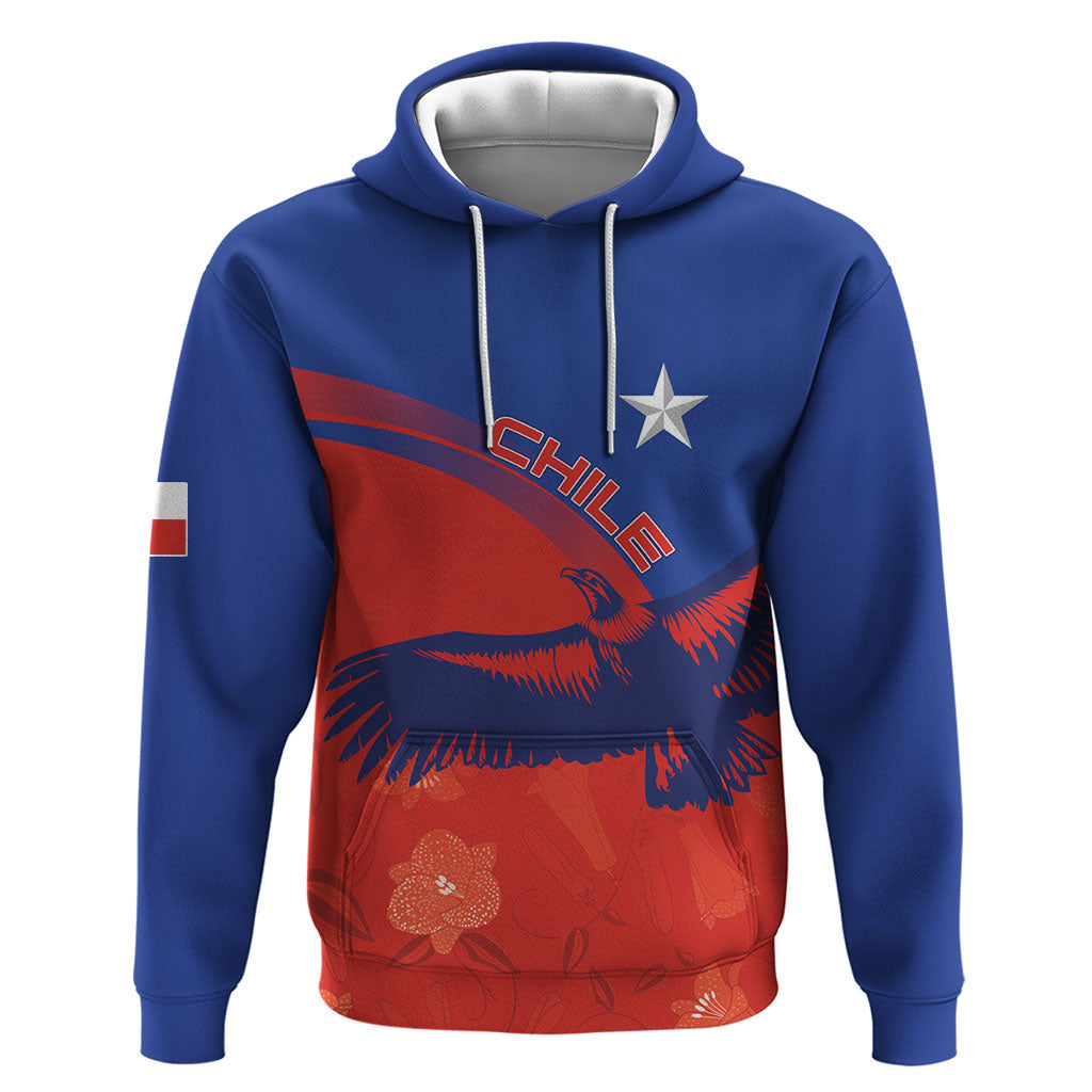 Chile Rugby Custom Los Condores Hoodie Copihue Motifs