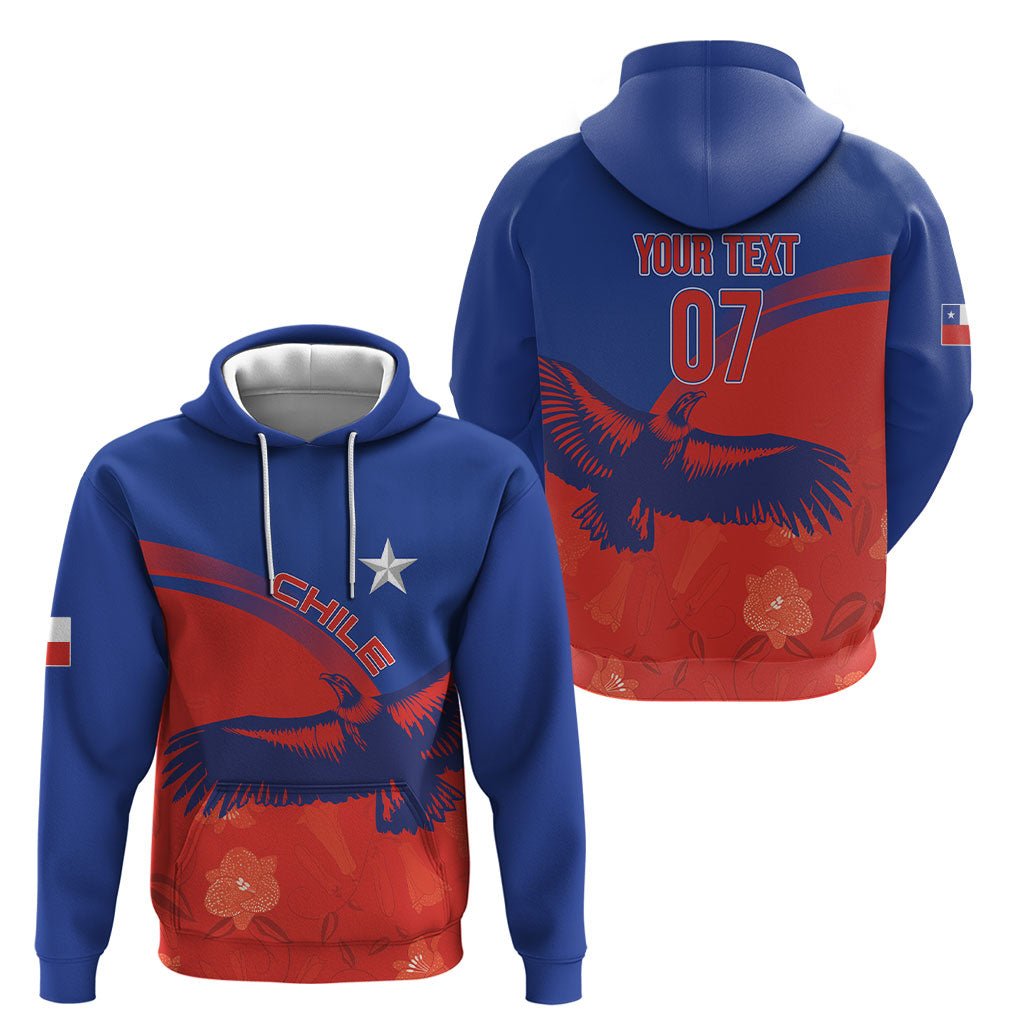 Chile Rugby Custom Los Condores Hoodie Copihue Motifs