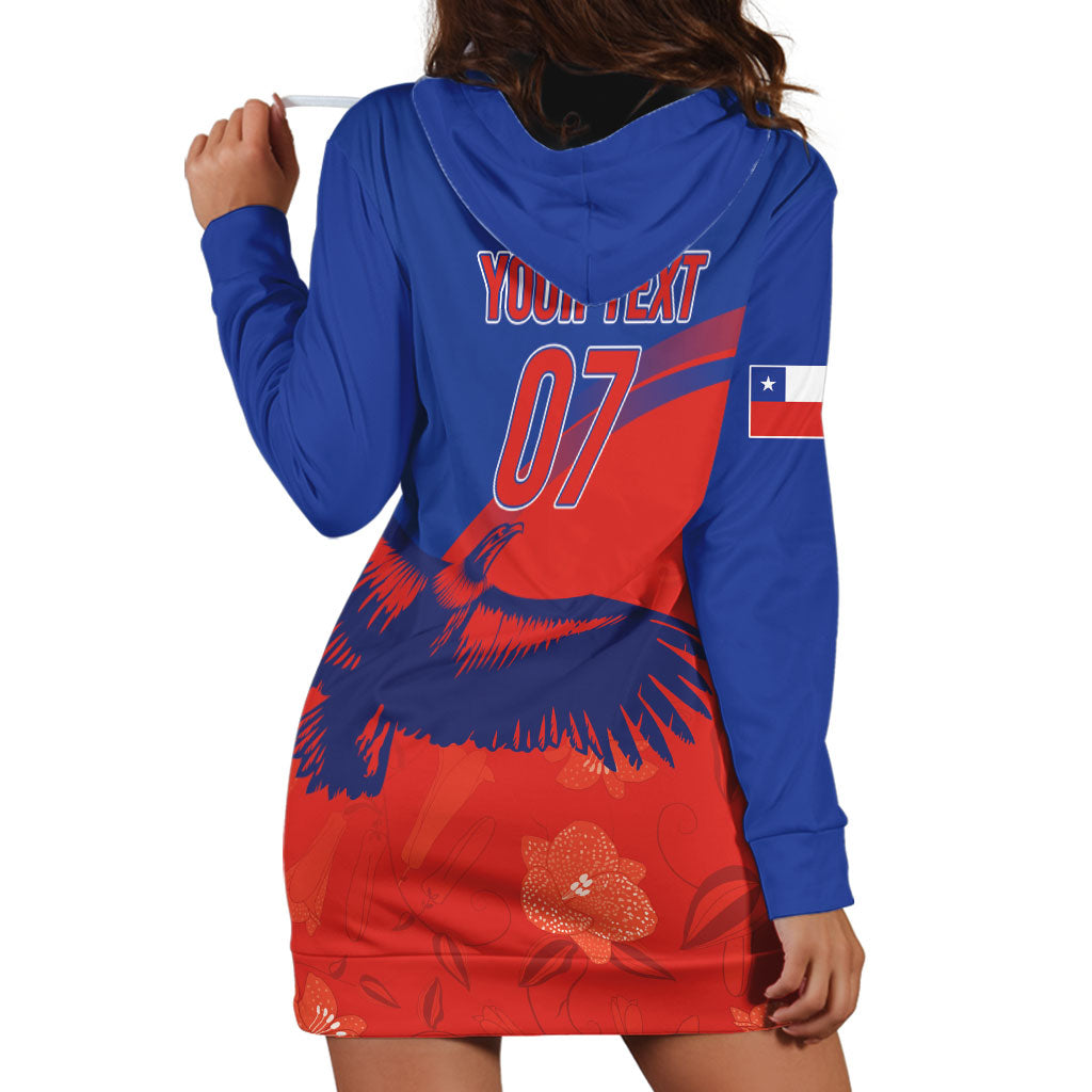 Chile Rugby Custom Los Condores Hoodie Dress Copihue Motifs