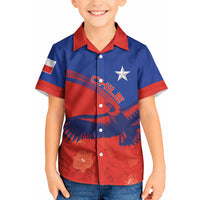 Chile Rugby Custom Los Condores Kid Hawaiian Shirt Copihue Motifs