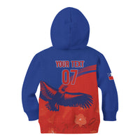 Chile Rugby Custom Los Condores Kid Hoodie Copihue Motifs