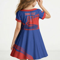 Chile Rugby Custom Los Condores Kid Short Sleeve Dress Copihue Motifs