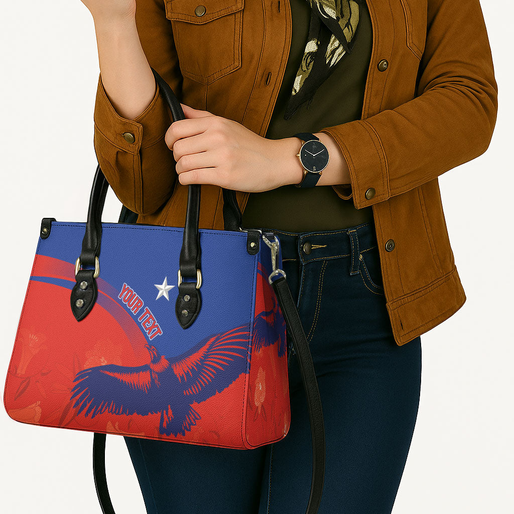 Chile Rugby Custom Los Condores Leather Bag Copihue Motifs