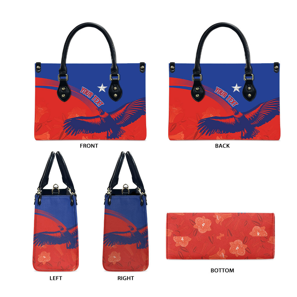 Chile Rugby Custom Los Condores Leather Bag Copihue Motifs