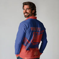 Chile Rugby Custom Los Condores Long Sleeve Polo Shirt Copihue Motifs