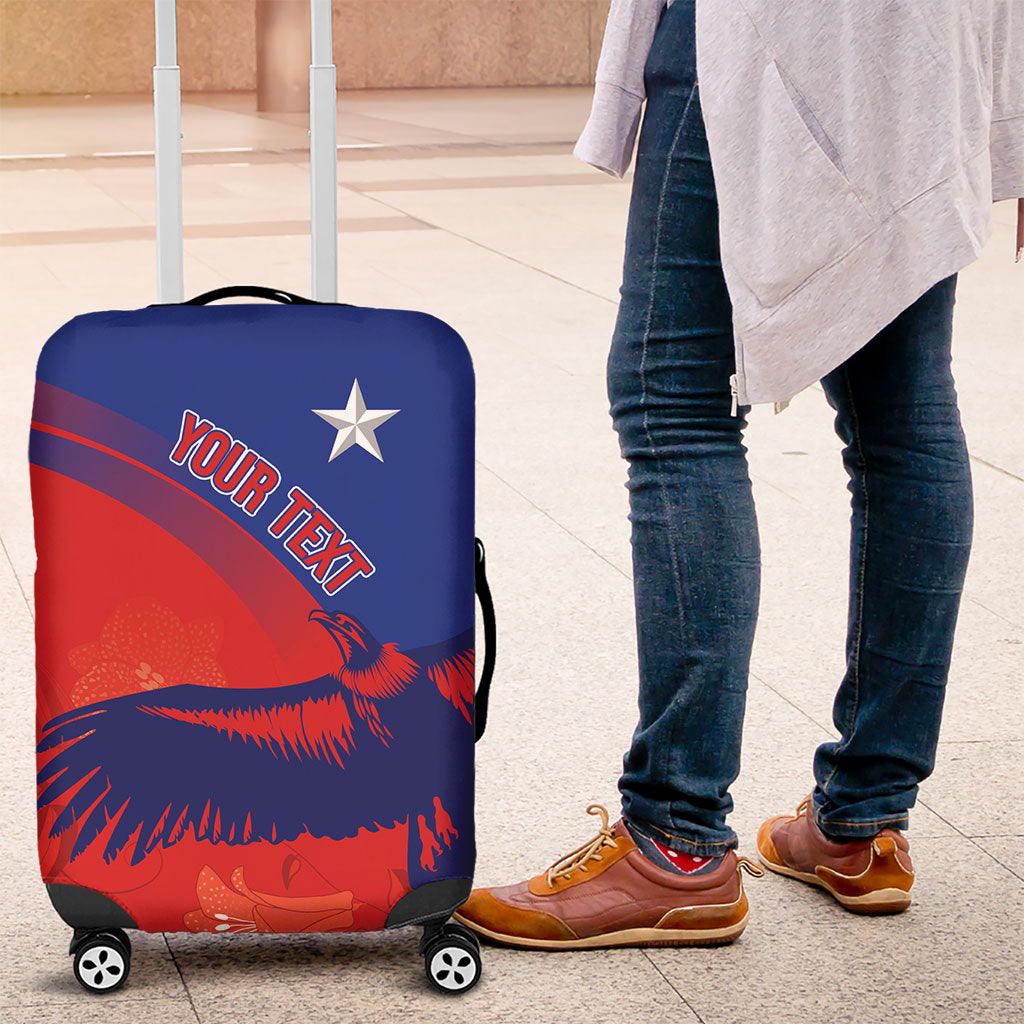 Chile Rugby Custom Los Condores Luggage Cover Copihue Motifs