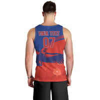 Chile Rugby Custom Los Condores Men Tank Top Copihue Motifs