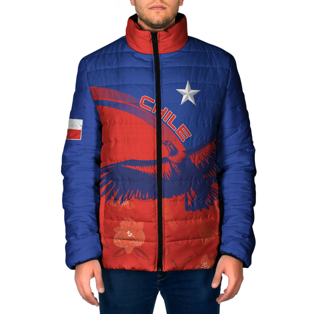 Chile Rugby Custom Los Condores Padded Jacket Copihue Motifs