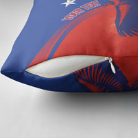 Chile Rugby Custom Los Condores Pillow Cover Copihue Motifs