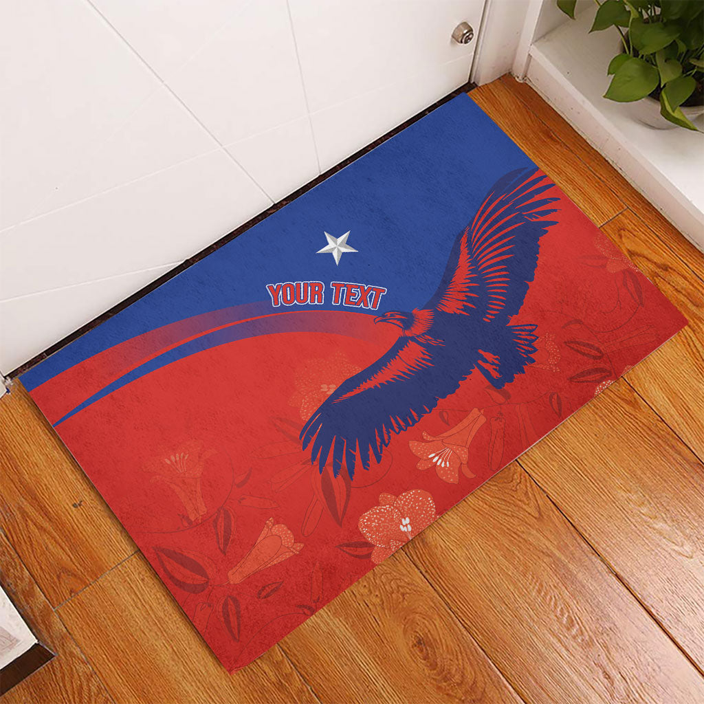 Chile Rugby Custom Los Condores Rubber Doormat Copihue Motifs
