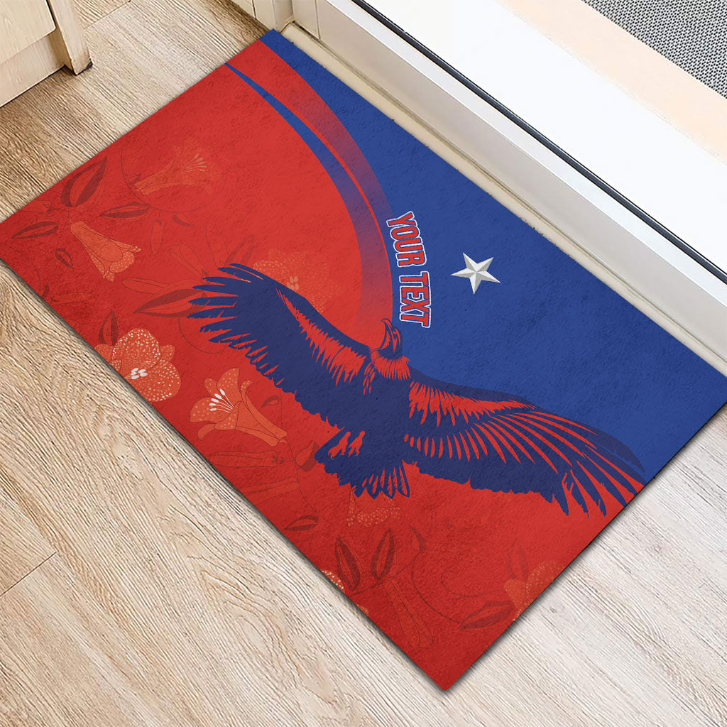 Chile Rugby Custom Los Condores Rubber Doormat Copihue Motifs