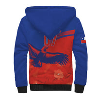 Chile Rugby Custom Los Condores Sherpa Hoodie Copihue Motifs