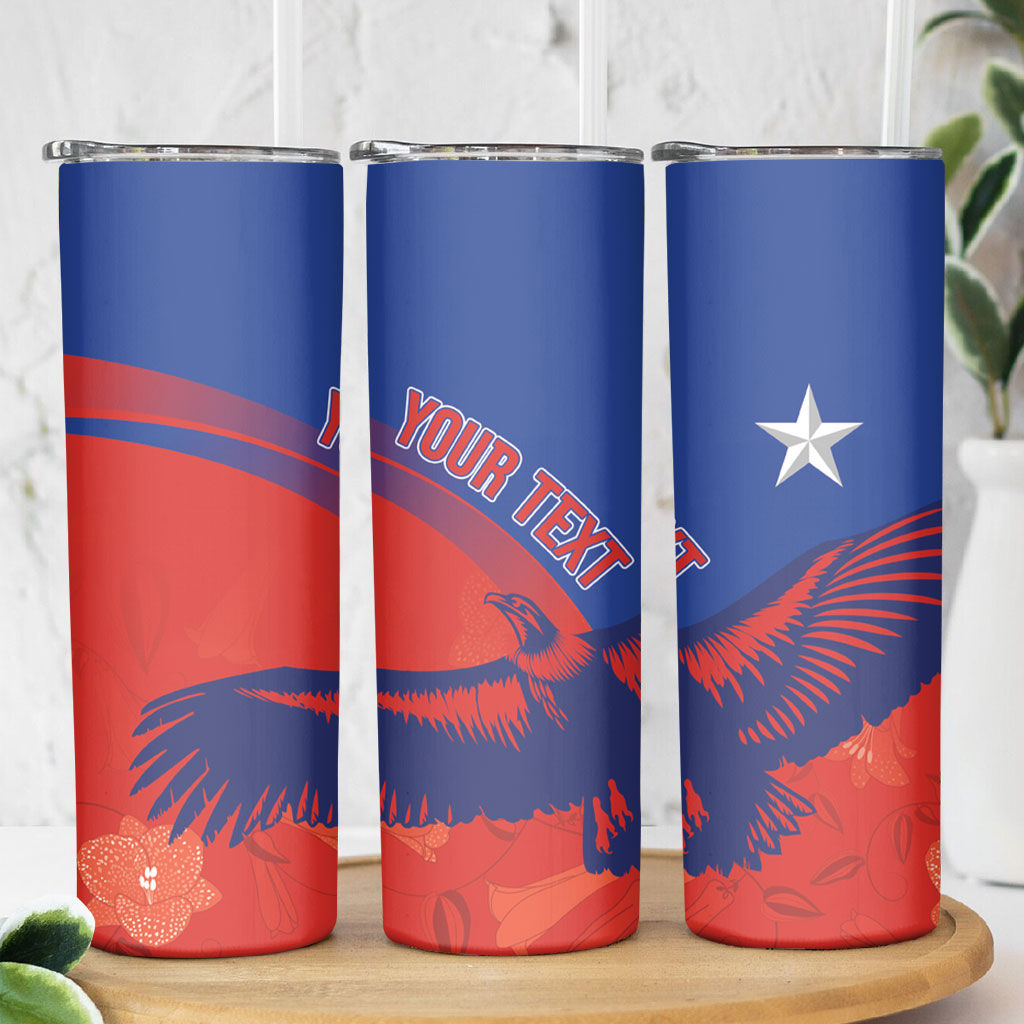 Chile Rugby Custom Los Condores Skinny Tumbler Copihue Motifs