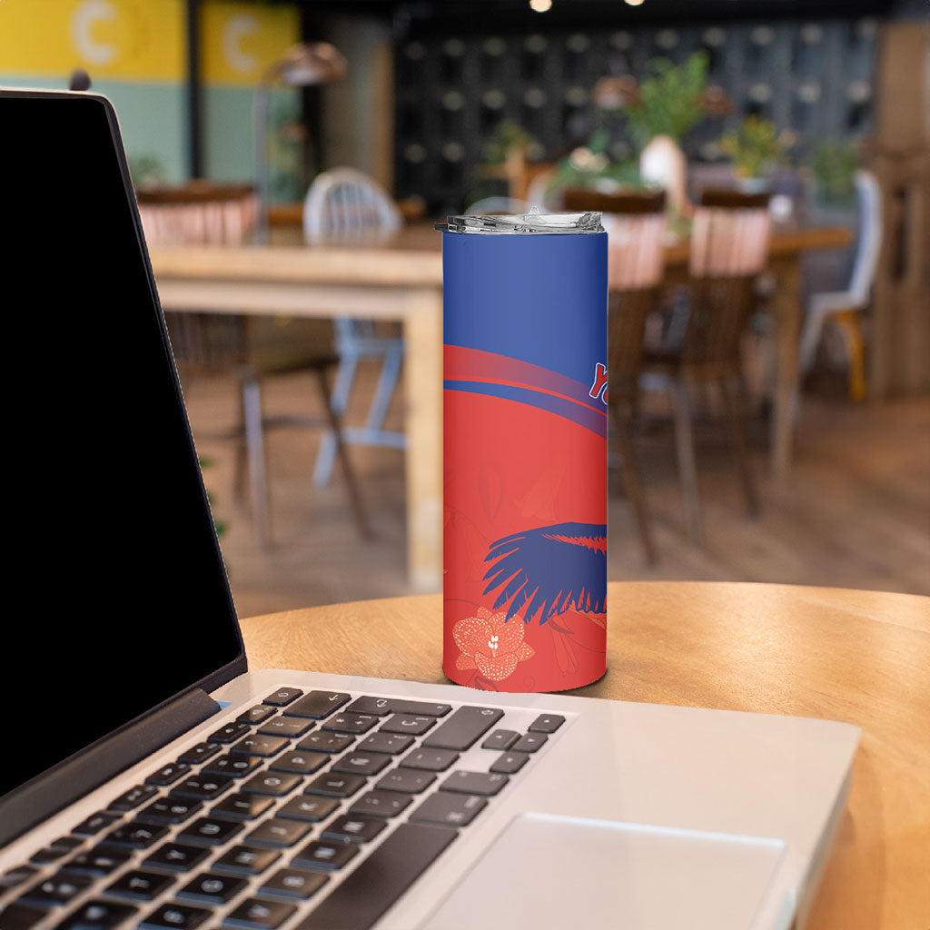 Chile Rugby Custom Los Condores Skinny Tumbler Copihue Motifs