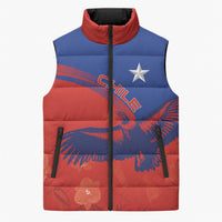 Chile Rugby Custom Los Condores Sleeveless Puffer Jacket Copihue Motifs