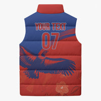 Chile Rugby Custom Los Condores Sleeveless Puffer Jacket Copihue Motifs