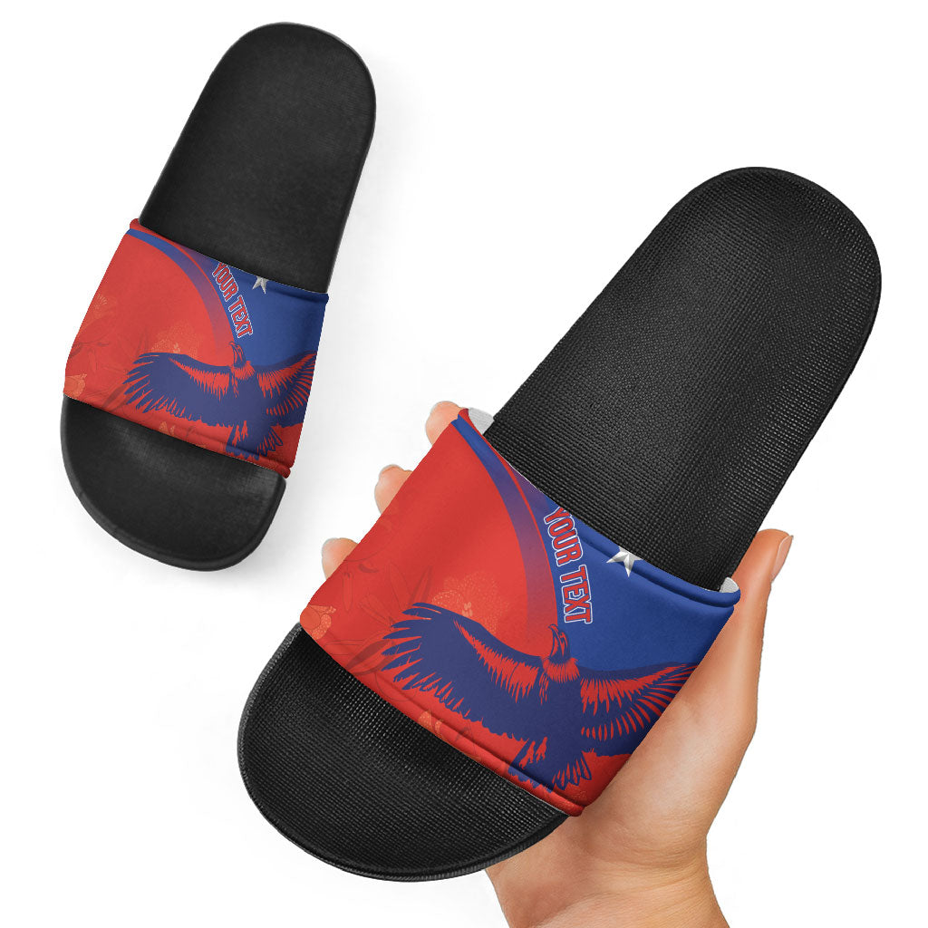 Chile Rugby Custom Los Condores Slide Sandals Copihue Motifs