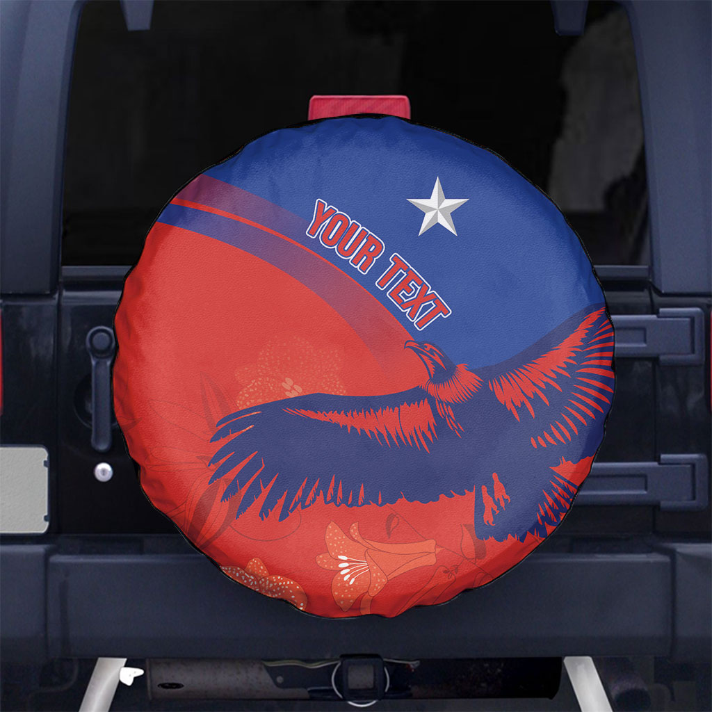 Chile Rugby Custom Los Condores Spare Tire Cover Copihue Motifs