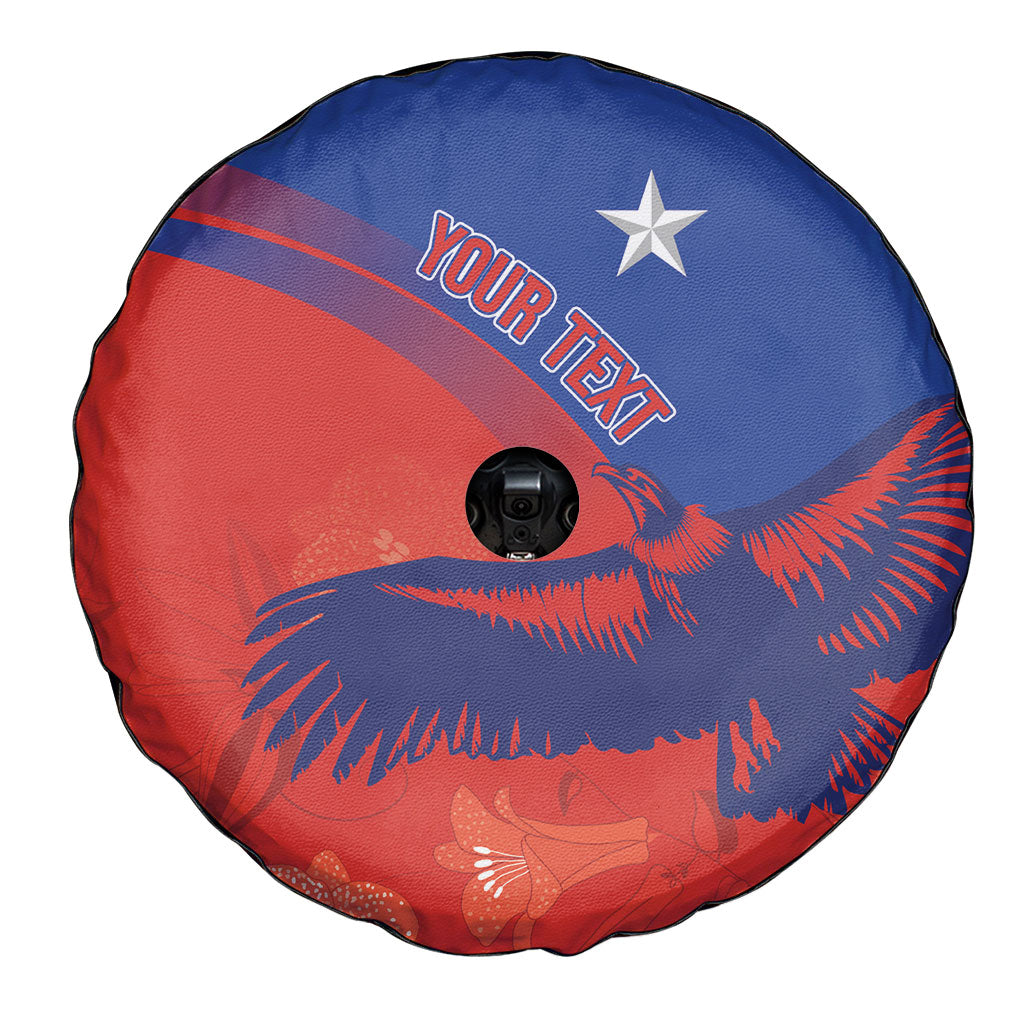 Chile Rugby Custom Los Condores Spare Tire Cover Copihue Motifs