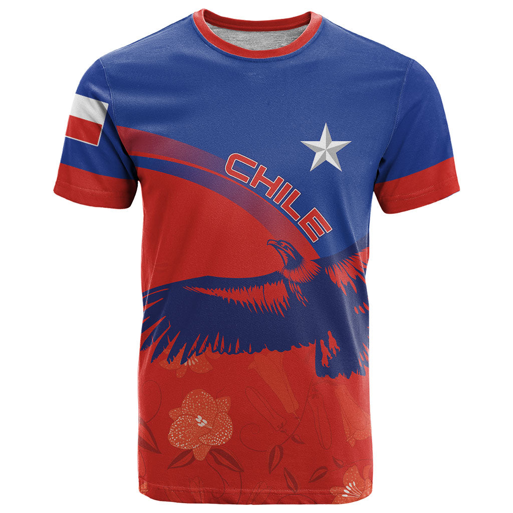 Chile Rugby Custom Los Condores T Shirt Copihue Motifs