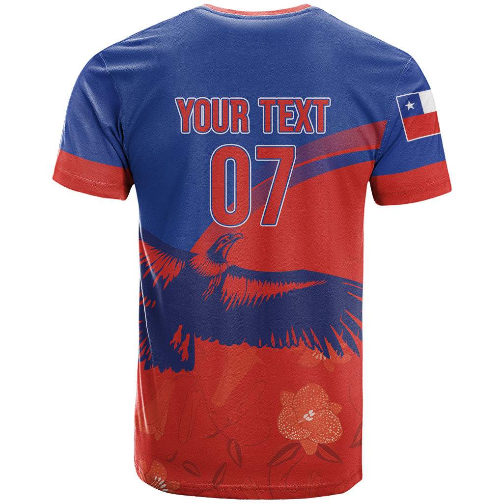 Chile Rugby Custom Los Condores T Shirt Copihue Motifs