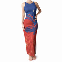 Chile Rugby Custom Los Condores Tank Maxi Dress Copihue Motifs