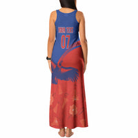 Chile Rugby Custom Los Condores Tank Maxi Dress Copihue Motifs