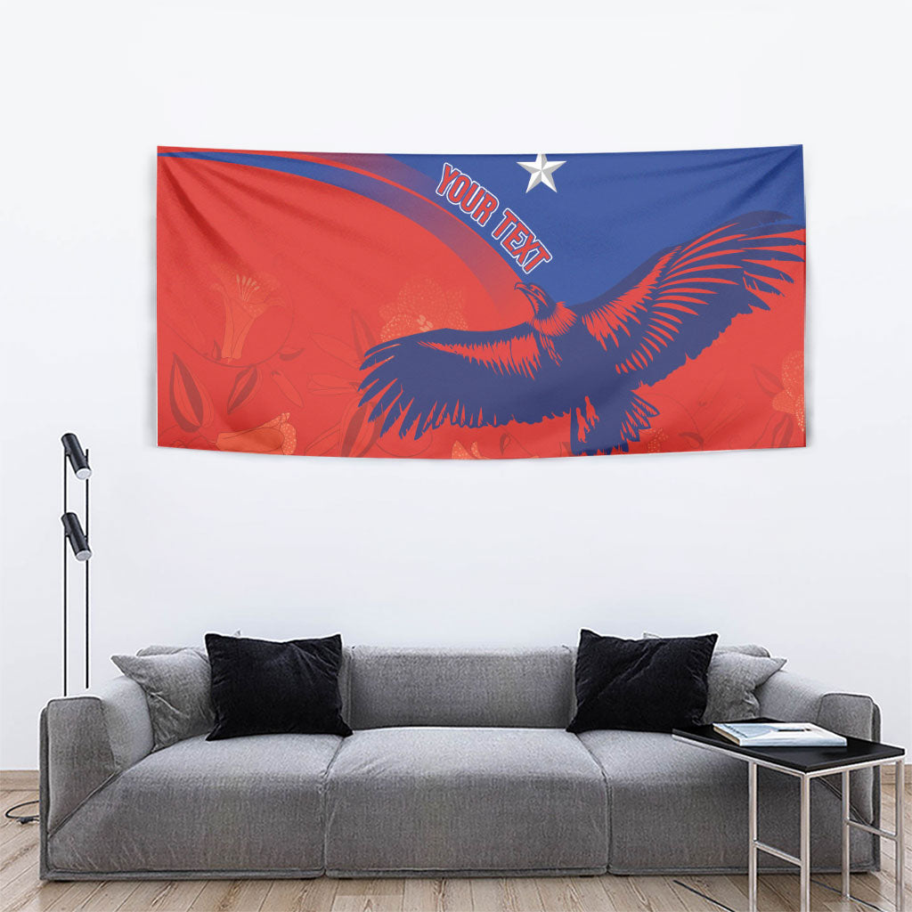 Chile Rugby Custom Los Condores Tapestry Copihue Motifs