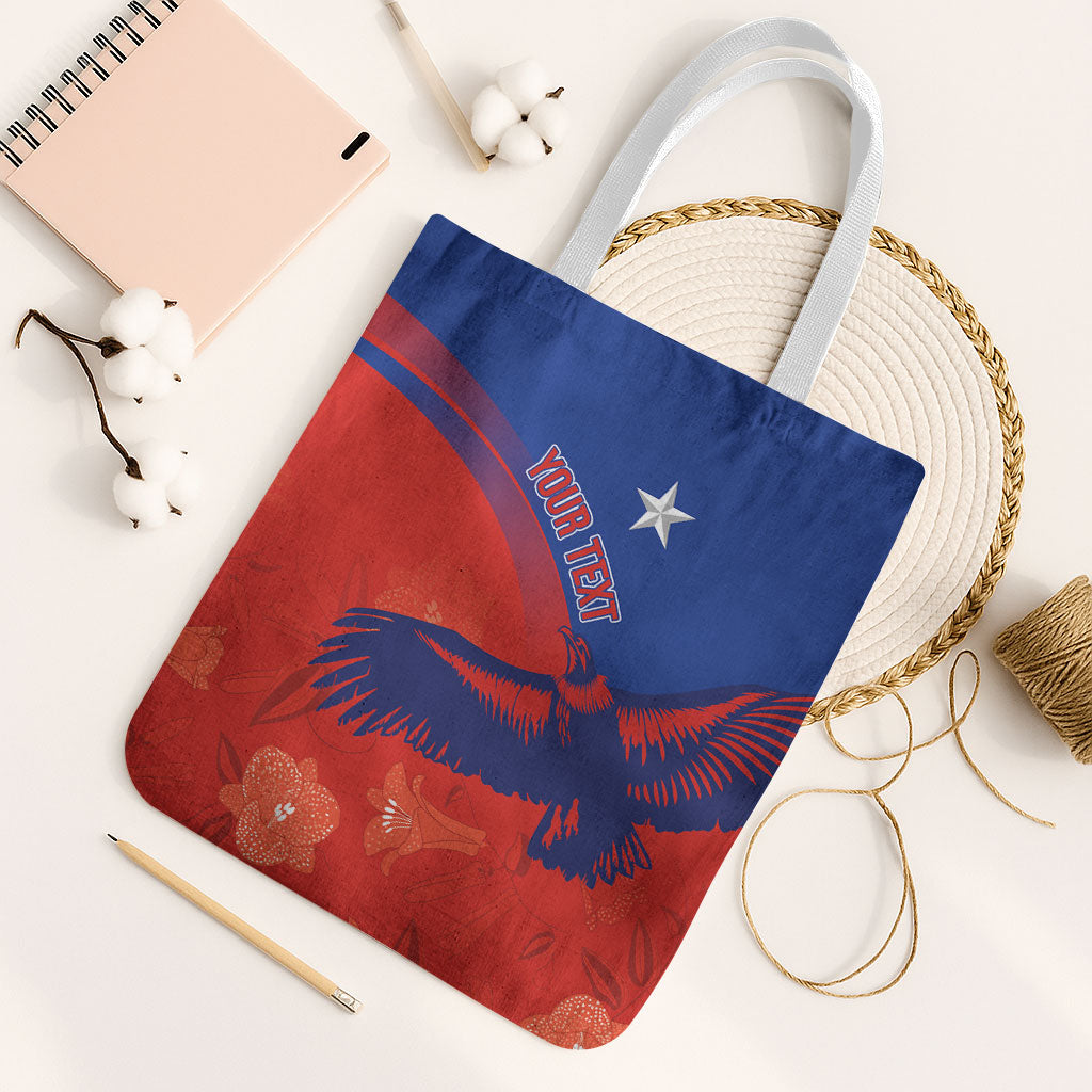 Chile Rugby Custom Los Condores Tote Bag Copihue Motifs