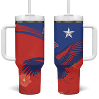 Chile Rugby Custom Los Condores Tumbler With Handle Copihue Motifs