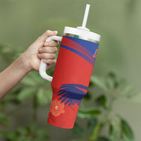Chile Rugby Custom Los Condores Tumbler With Handle Copihue Motifs