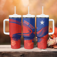 Chile Rugby Custom Los Condores Tumbler With Handle Copihue Motifs