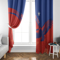 Chile Rugby Custom Los Condores Window Curtain Copihue Motifs