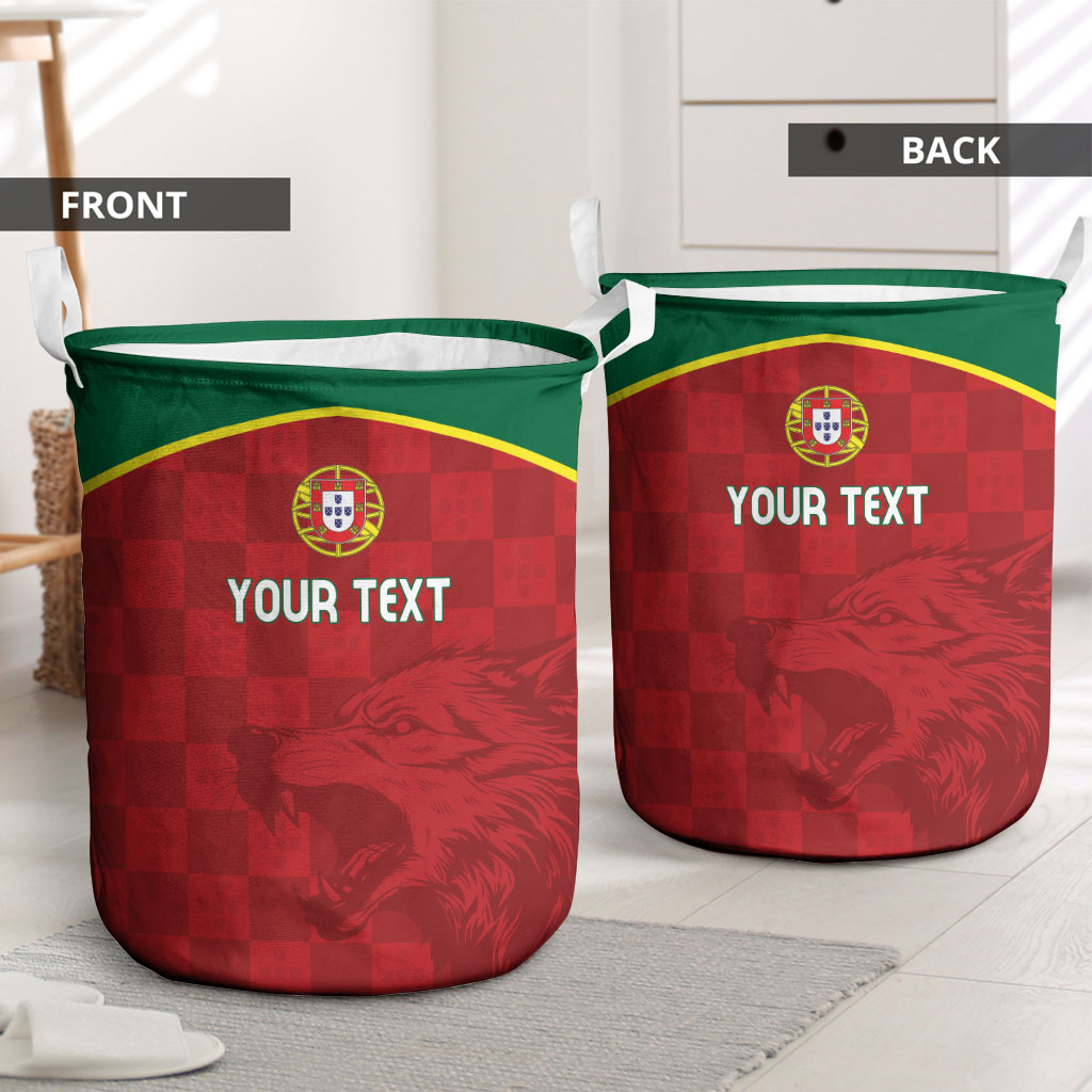 Portugal Rugby Custom Os Lobos Laundry Basket Bandeira das Quinas Inspired