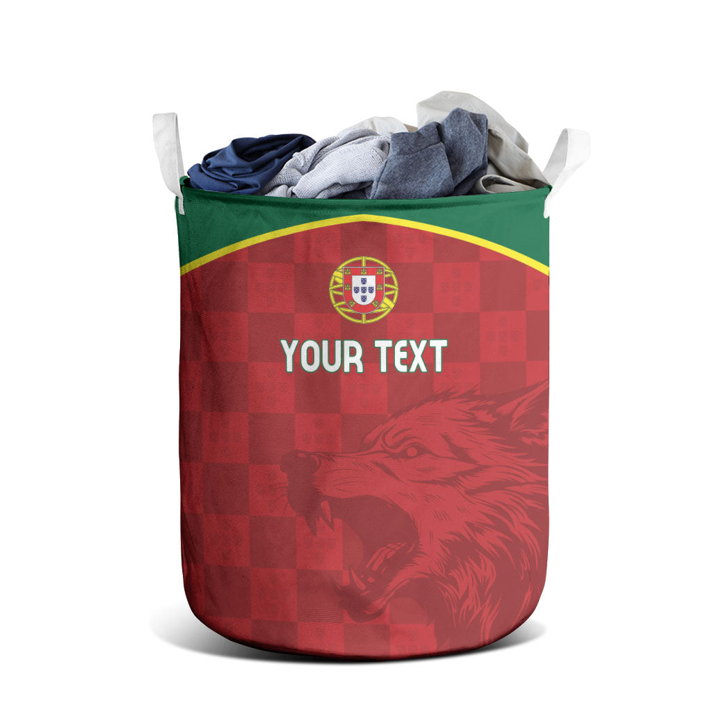 Portugal Rugby Custom Os Lobos Laundry Basket Bandeira das Quinas Inspired