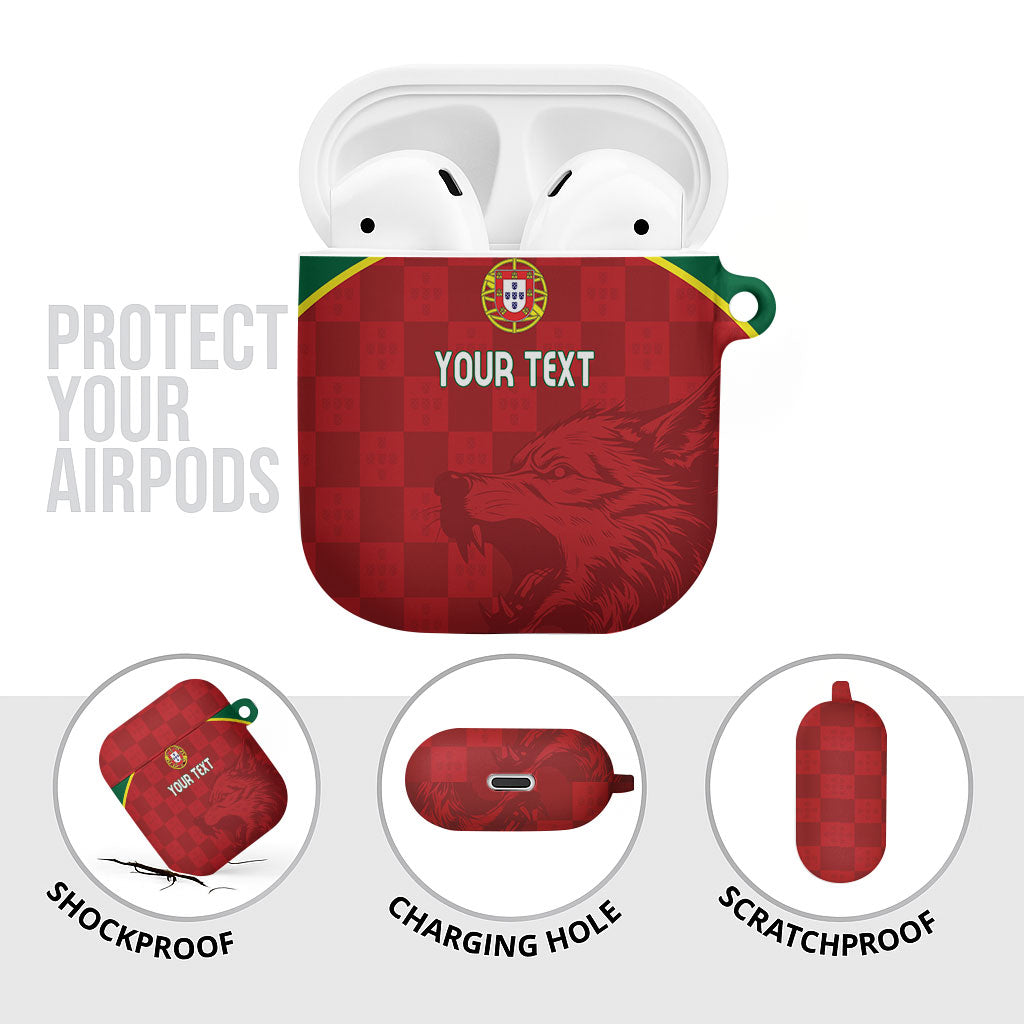 Portugal Rugby Custom Os Lobos AirPods Case Bandeira das Quinas Inspired