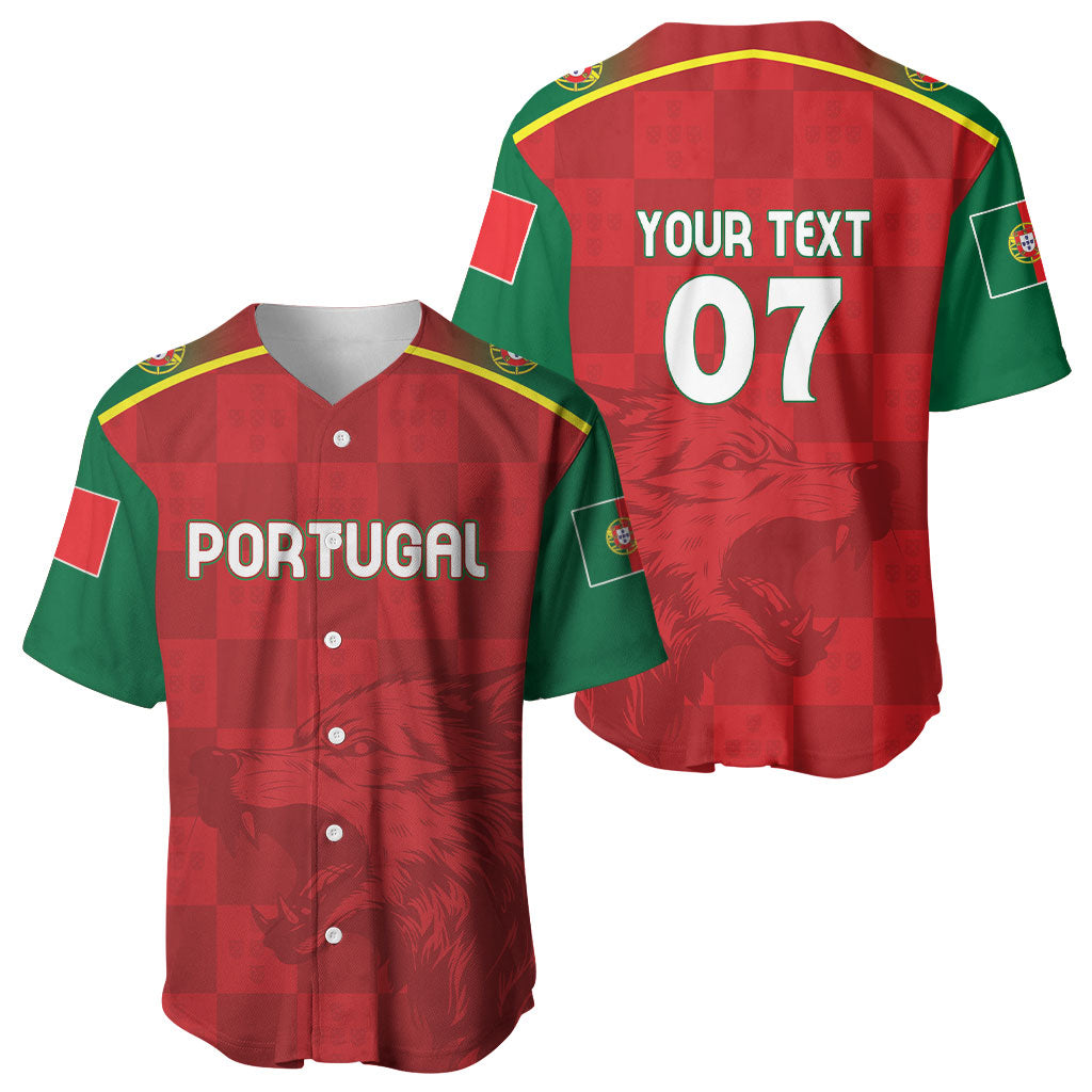 Portugal Rugby Custom Os Lobos Baseball Jersey Bandeira das Quinas Inspired