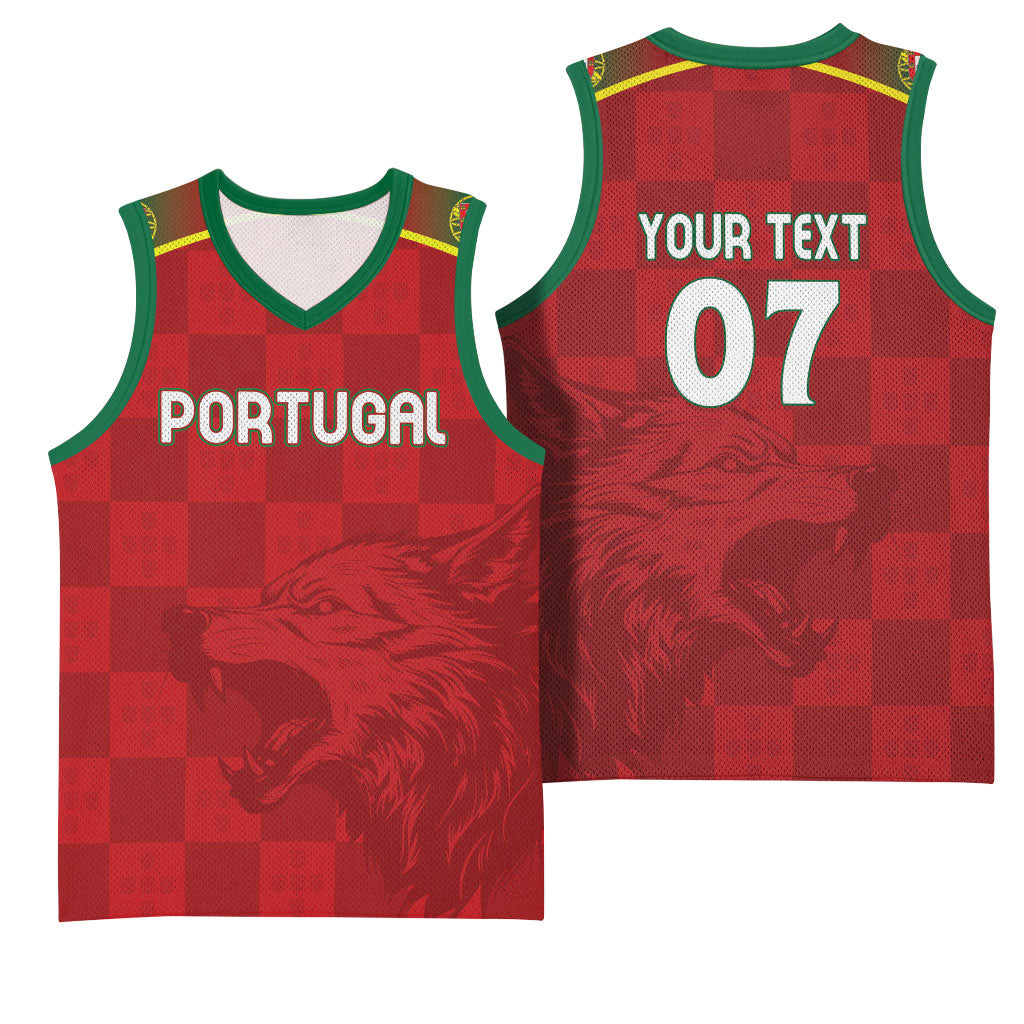 Portugal Rugby Custom Os Lobos Basketball Jersey Bandeira das Quinas Inspired