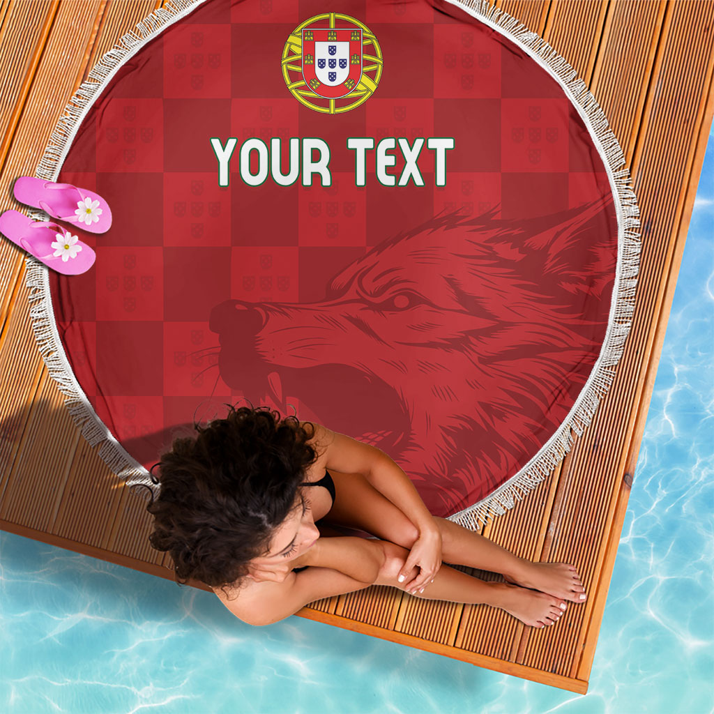 Portugal Rugby Custom Os Lobos Beach Blanket Bandeira das Quinas Inspired