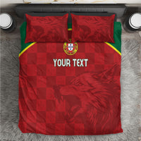 Portugal Rugby Custom Os Lobos Bedding Set Bandeira das Quinas Inspired