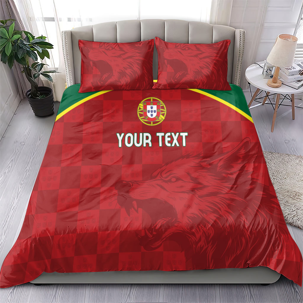 Portugal Rugby Custom Os Lobos Bedding Set Bandeira das Quinas Inspired