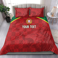 Portugal Rugby Custom Os Lobos Bedding Set Bandeira das Quinas Inspired