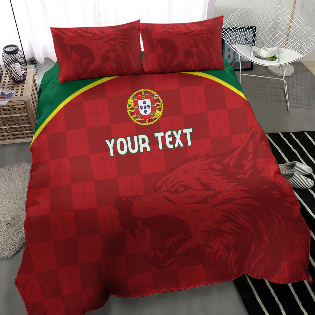 Portugal Rugby Custom Os Lobos Bedding Set Bandeira das Quinas Inspired