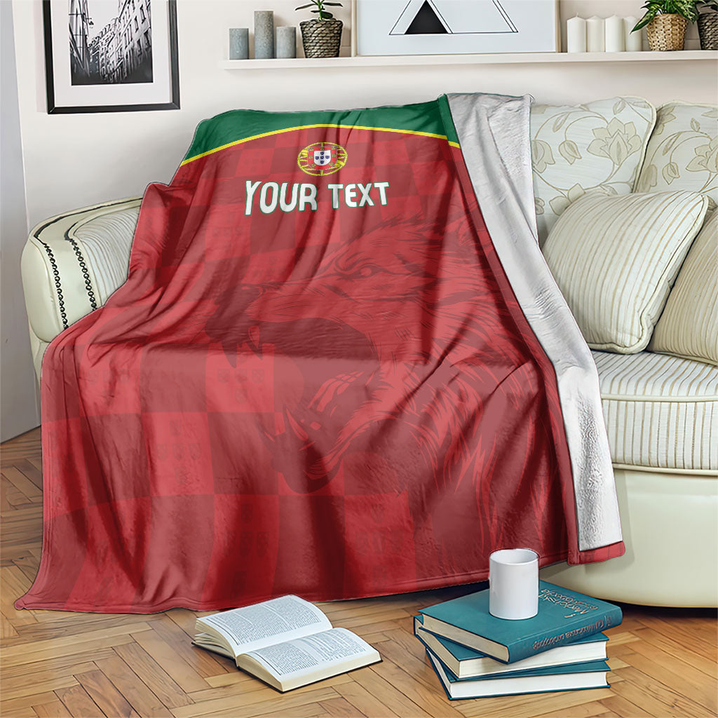Portugal Rugby Custom Os Lobos Blanket Bandeira das Quinas Inspired