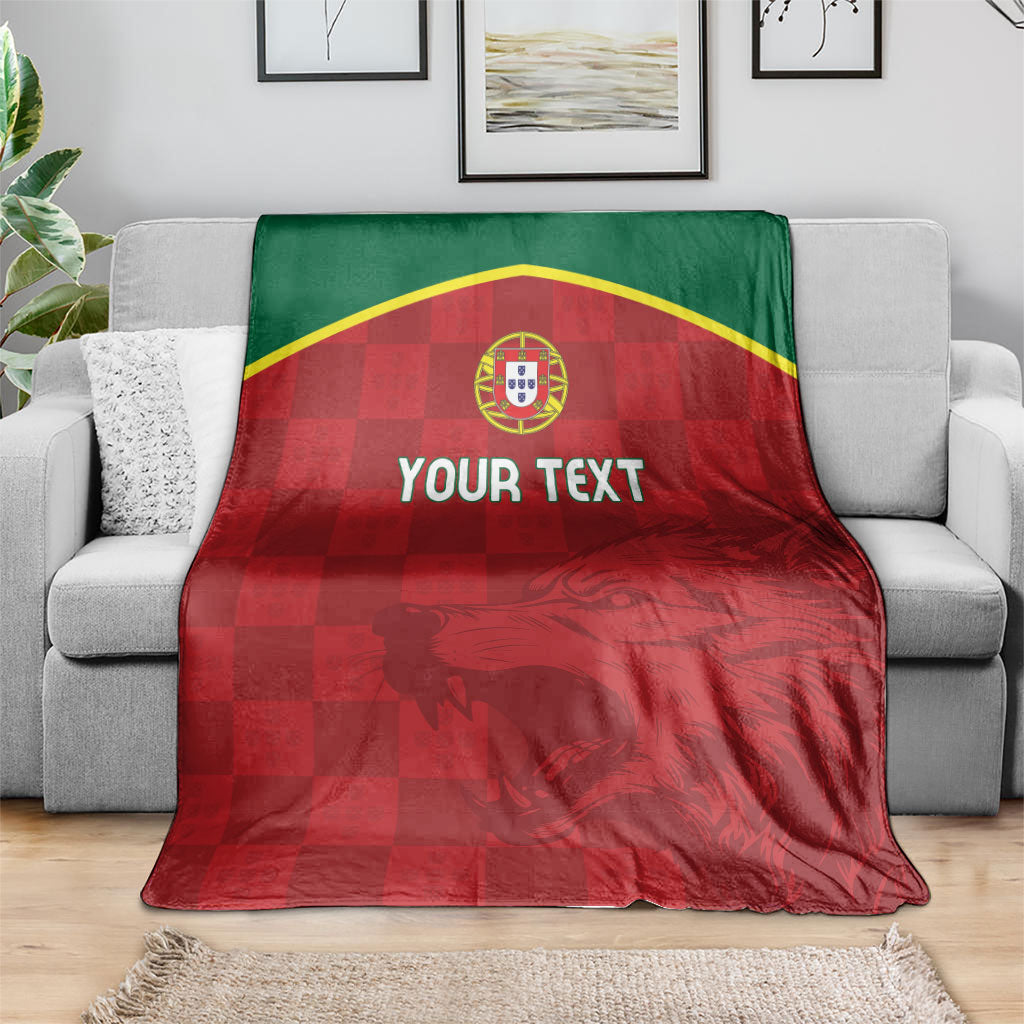 Portugal Rugby Custom Os Lobos Blanket Bandeira das Quinas Inspired