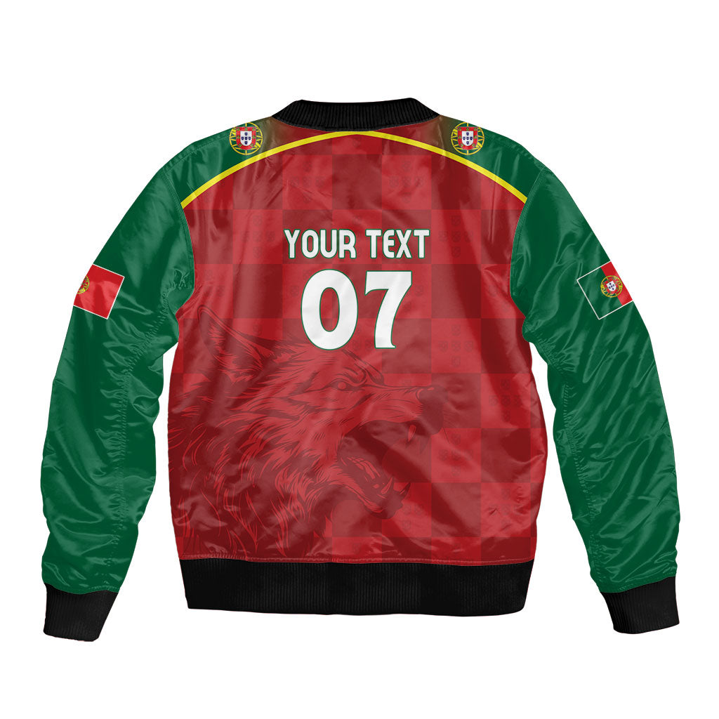 Portugal Rugby Custom Os Lobos Bomber Jacket Bandeira das Quinas Inspired