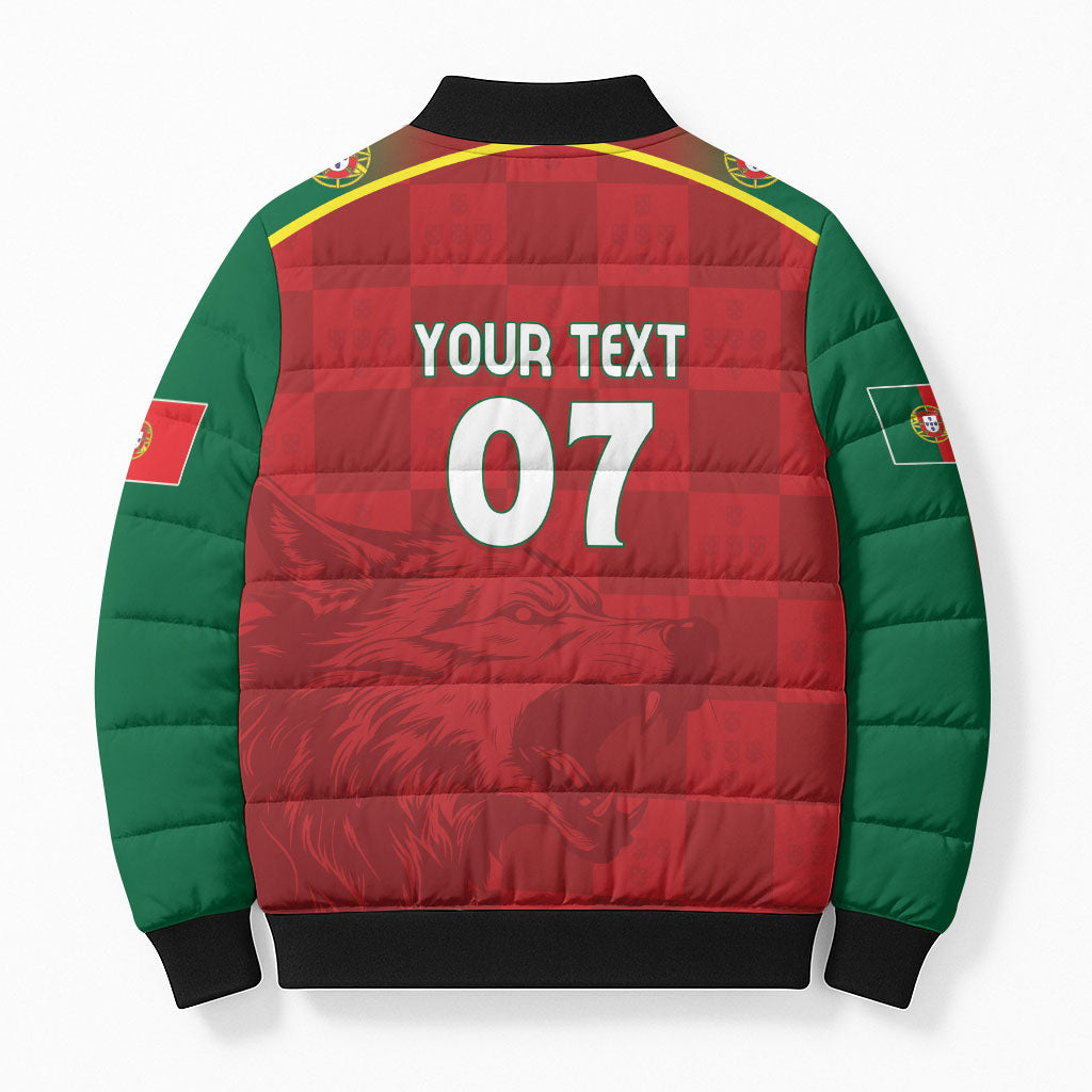 Portugal Rugby Custom Os Lobos Bomber Puffer Jacket Bandeira das Quinas Inspired