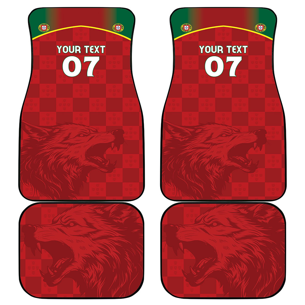 Portugal Rugby Custom Os Lobos Car Mats Bandeira das Quinas Inspired