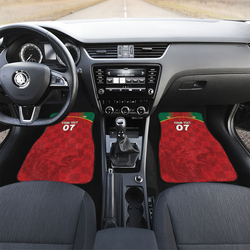Portugal Rugby Custom Os Lobos Car Mats Bandeira das Quinas Inspired